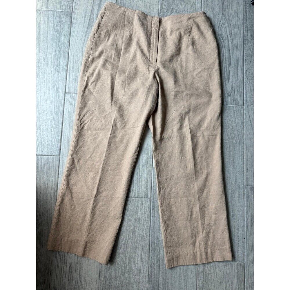 Talbots Trouser Dress Pants Womens Size 16 Beige Stretch